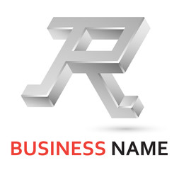 Alphabet logo design - dynamic letter R