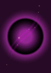 Purple background for banner with lights star