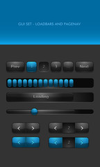 Vector User Interface Elements - Loader Bars and Pagenavs