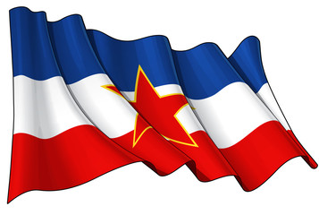 Yugoslavian Flag - obrazy, fototapety, plakaty