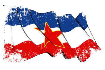 Yugoslavian Flag Grunge