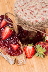 Fresh Strawberry Jam with fruits