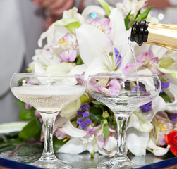 Champagne on wedding