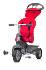Child's red tricycle.