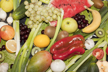 fresh vegetables and fruits