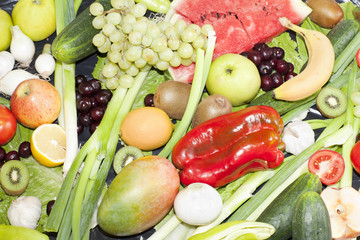fresh vegetables and fruits