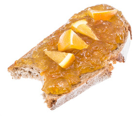 Slice of bread with Orange Jam