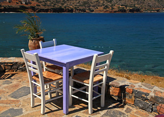outdoor restaurant in Greece
