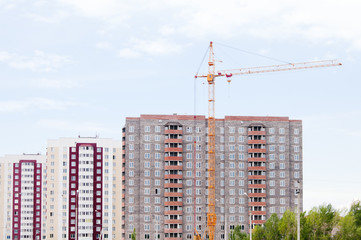 Fototapeta na wymiar Budownictwo w mieście. Orenburg