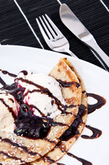 Pan Cake with Ice Cream
