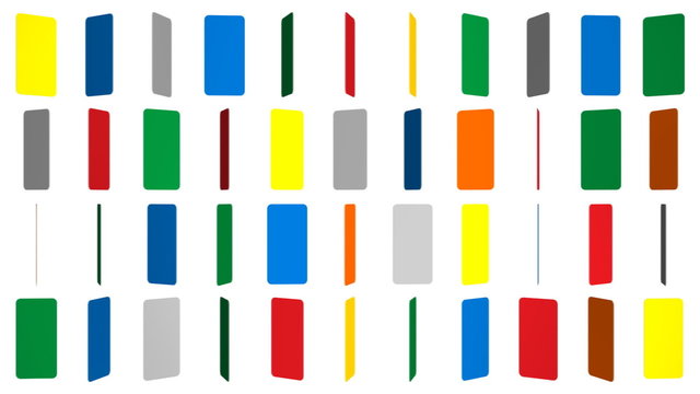 Abstract background of rotating rectangles. Loops.