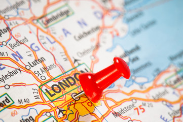 London on a map