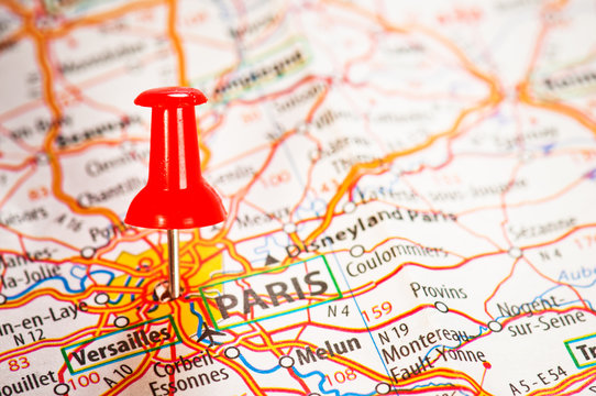 Paris on a map