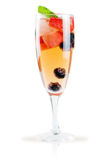 berry cocktail on white background