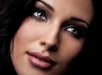 Portrait of a young beauty. Close-up Photo.