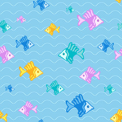 Seamless fish background