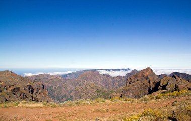 montagne Pico de Ruivo, côte est de Madère