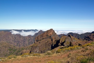 le Pico Ruivo, montagne de la côte est de Madère