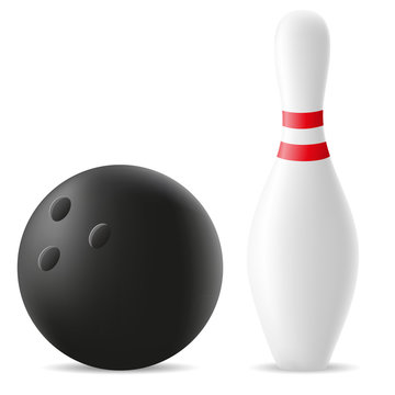 bowling ball and skittle illustration