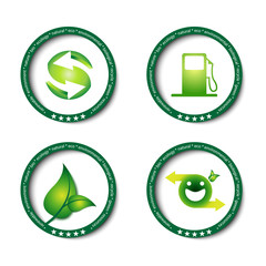 eco green icon / button
