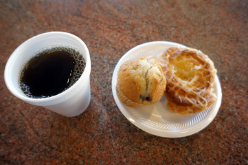 amerikanisches Motelfrühstück