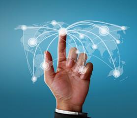 Fototapeta premium social network structure