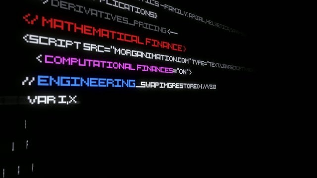 Mathematical finance program computation code video animation