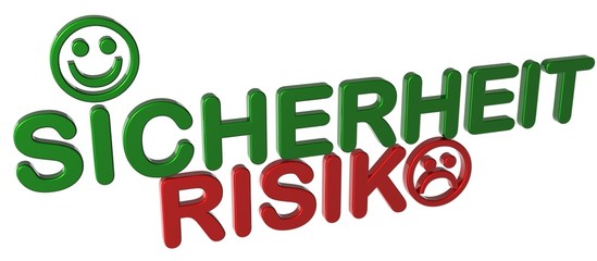 3D Smiley - SICHERHEIT - RISIKO