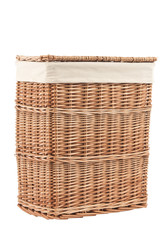 laundry basket made of rattan