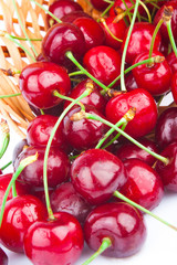 Cherries in basket