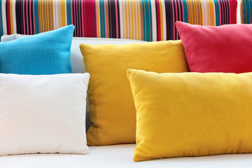 detail of decorative pillow natural Fabric