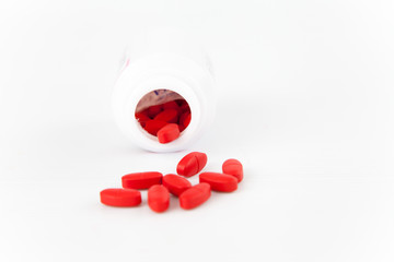 Medicines on white isolate