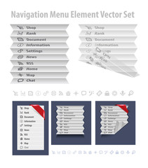 Folded navigation menu