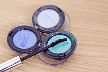 eyeshadow and mascara, cosmetics series