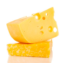 Cheese isolated on white