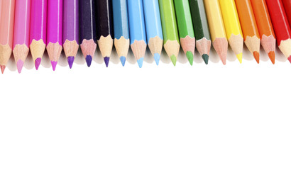 Color pencils isolated on white