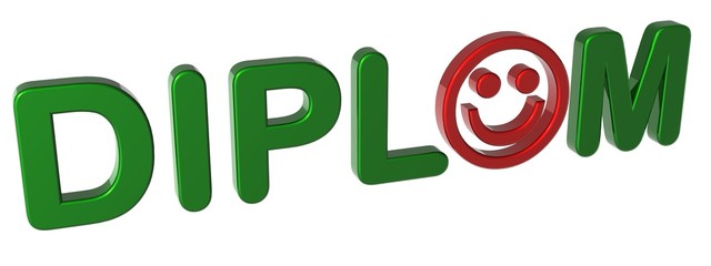 Fototapeta premium 3D Smiley - Diplom