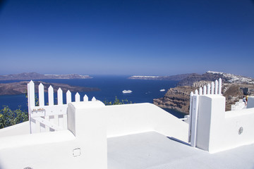 view from the island of Santorini