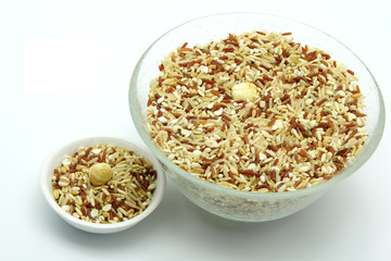 Organic Food; Organic Rice in Bowl