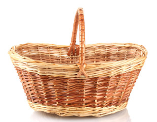 empty basket isolated on white