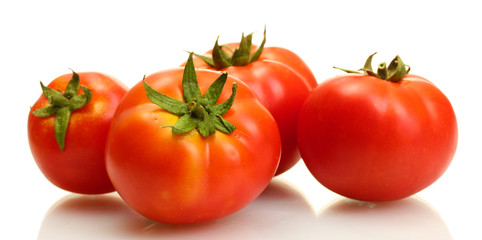 tomatoes isolated on white