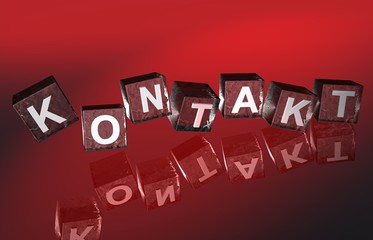 Fototapeta premium 3D Fallende Wuerfel - KONTAKT XIII