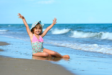 Beautiful Girl on a seashore