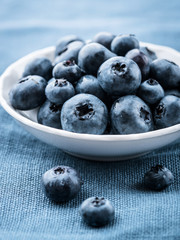 Blueberries in a small bowl