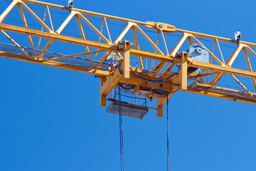 Tower crane trolley closeup