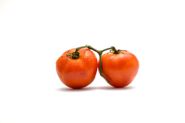 Tomatoes isolated on white