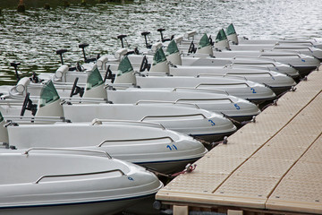 Pleasure Boats for Hire in a French water park