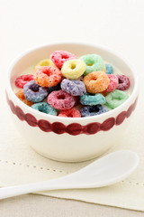 kids delicious and nutritious cereal loops or fruit cereal