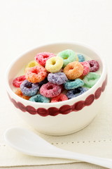 kids delicious and nutritious cereal loops or fruit cereal
