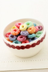 kids delicious and nutritious cereal loops or fruit cereal